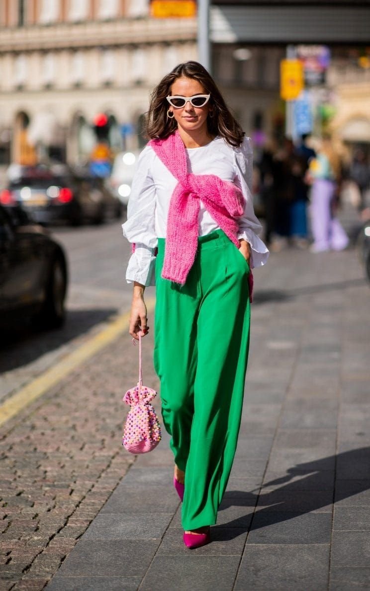 Pink and clearance green womens clothing